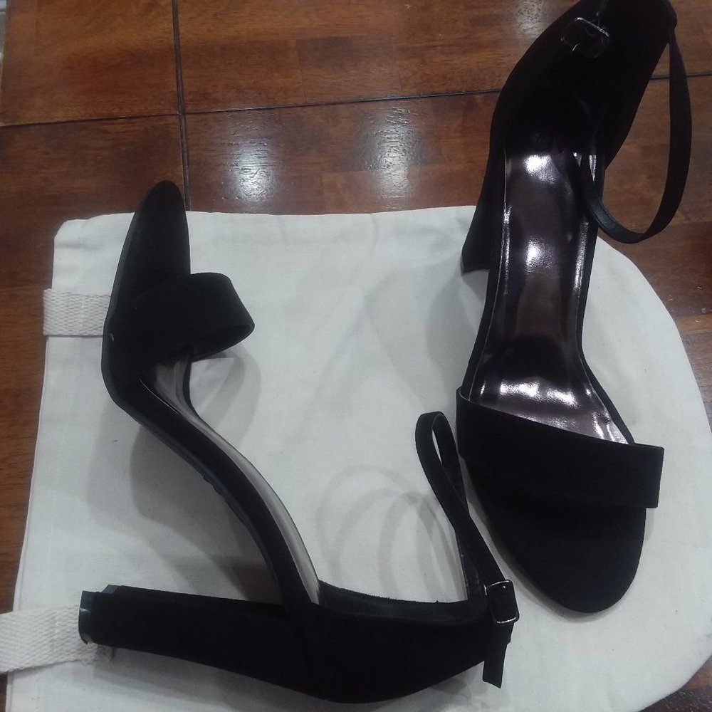 Black Open-Toe Dress Sandal